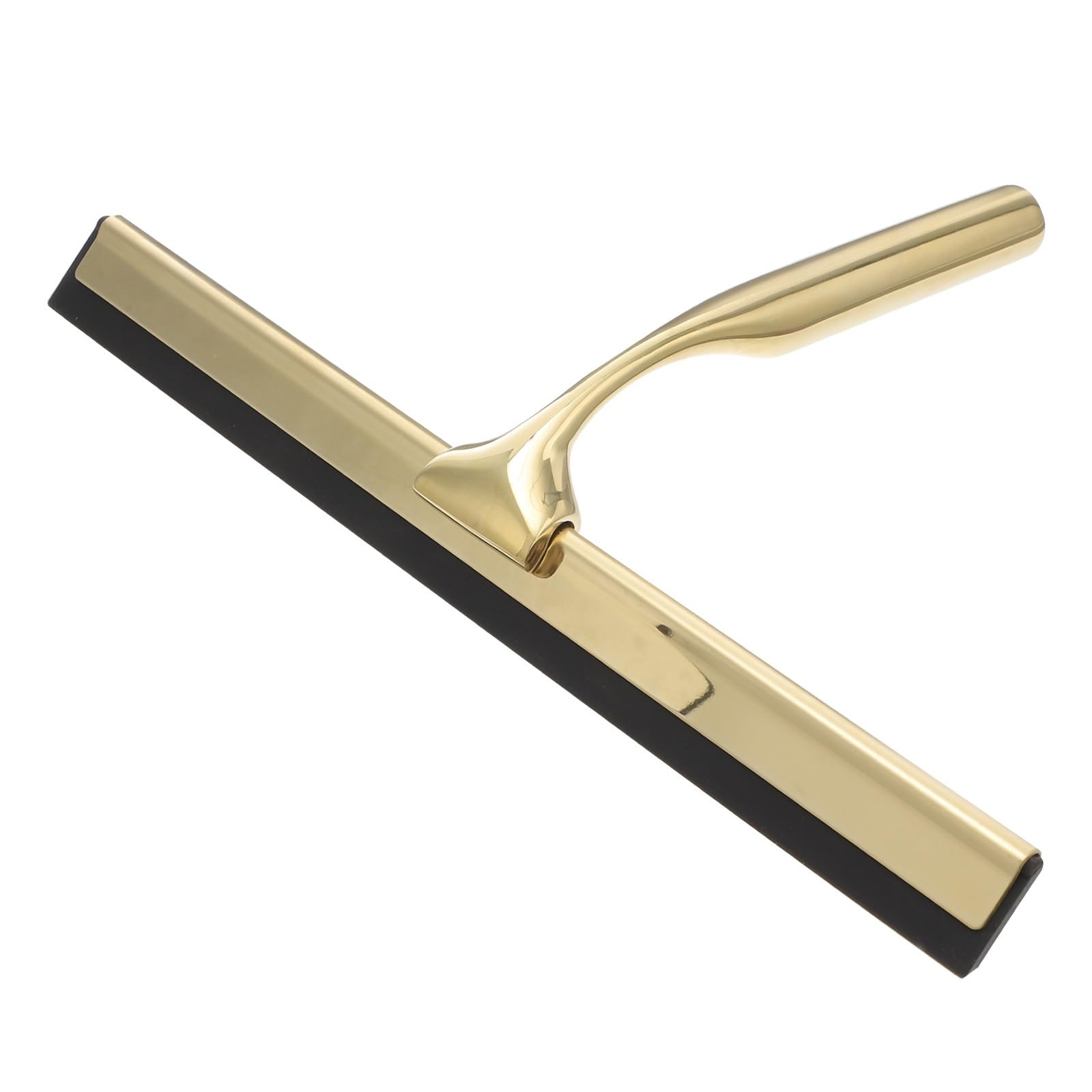 Duschabzieher Goldener Rakelwischer aus Edelstahl for die Reinigung von Glastüren, Spiegeln, Fenstern und Fliesen