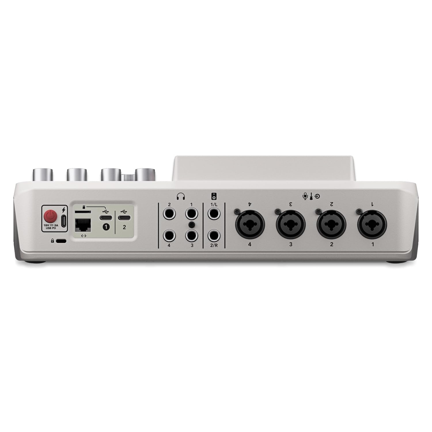 Rode Rodecaster Pro II Audio Production Studio Podcast Station Weiss + Rode Podmic Weiss Mikrofon + keepdrum XLR-Kabel