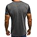 Zilosconcy Henley - Maglietta da uomo 8XL, con scollo a V, oversize, vestibilità normale, per attività all'aperto, colore nero, colorato, elegante, per sport estivi, grigio., M