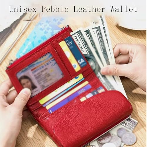 Joyfullygo Wallet, Unisex Pebble Leather Wallet, 2025 Genuine Leather Coin Purse with Credit Card Holder, Coin Holder & Cash Slots (#13)2
