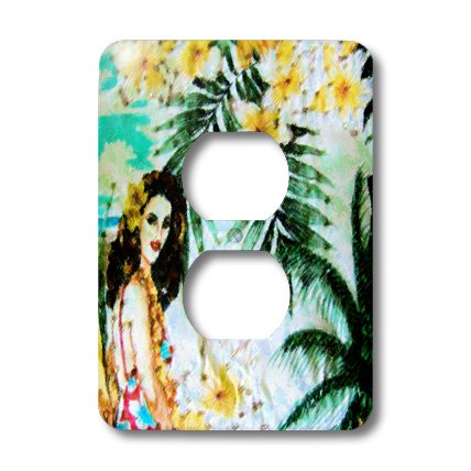 3dRose lsp_29782_6 Hawaiian Lady double prise pour deco