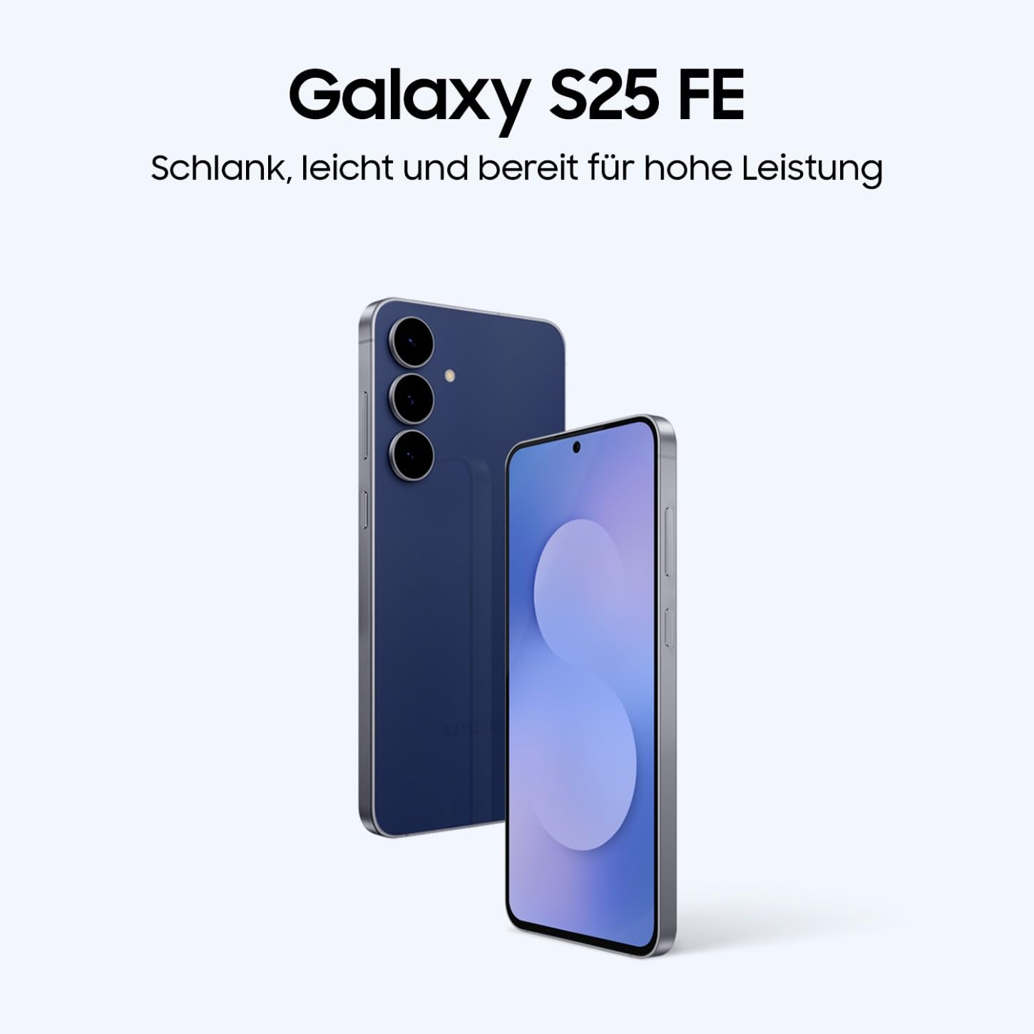 Samsung Galaxy S25 FE mit Galaxy AI, Handy mit Android, 6,7 Zoll FHD-Display, 50 MP Kamera, 128 GB Speicher, 8 GB RAM, 4.900 mAh Akku, JetBlack, 3 Jahre Herstellergarantie [Exklusiv auf Amazon]