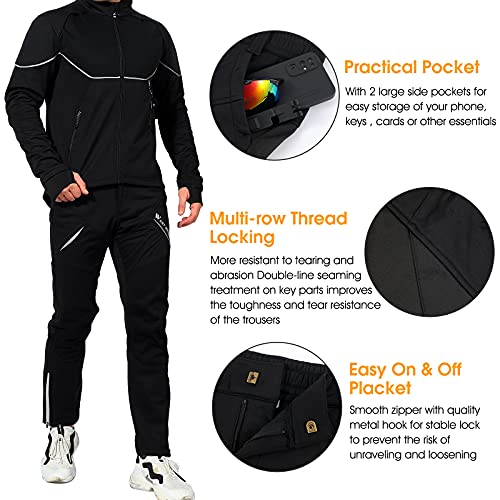 LuTuo Herren Radtrikot Set Langarm, Warme Fahrradbekleidung Set Radtrikot, Elastisch Herren Langarm Radsport anzüge, Radtrikot Langarm Winddicht, Winter Fahrradbekleidung Set Lang - Image 5