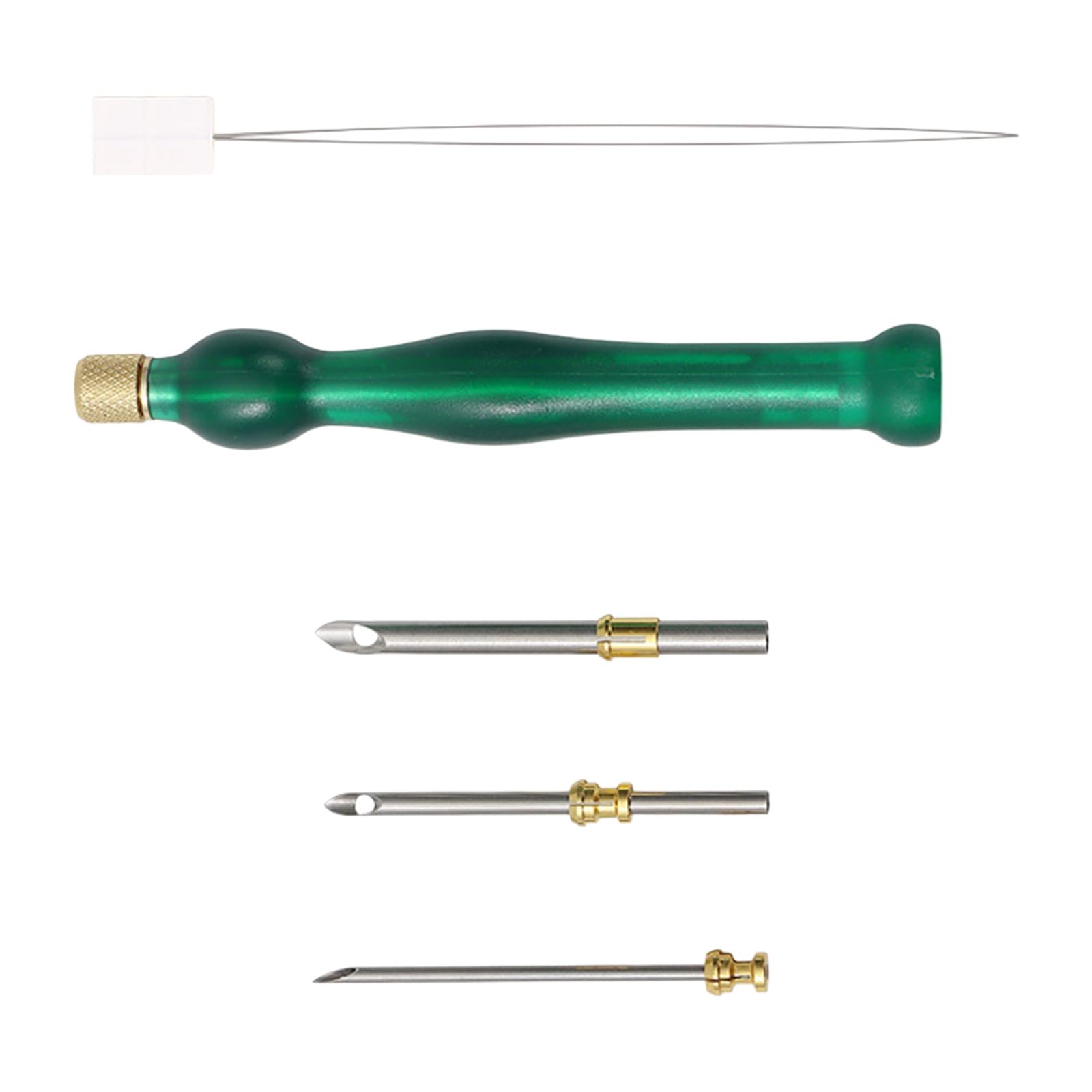 Flexible Punches Needle Set for Russian Embroidery Crafting Includes Different Needle Head for Various Textiles Embroidery Punches Tool