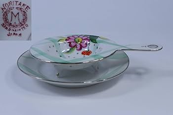 Amazon.co.jp: オールドノリタケ ティー ストレーナー＆受け皿