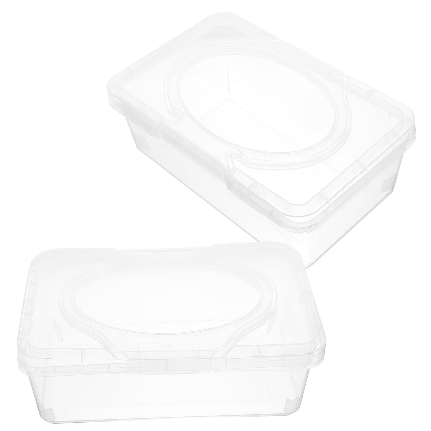 IMIKEYA Caja de Almacenamiento de Toallitas Húmedas para Bebés con Tapa, Material Pp Portátil y Resistente, 2 Unidades para Baño o Cuna