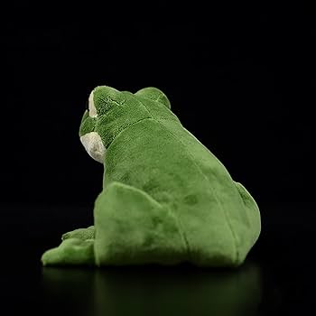 Amazon.co.jp: 小さなハートのかわいい緑のカエルのぬいぐるみ