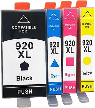Compatible 920XL Ink Cartridge for 920 XL Officejet 6000 6500 Wireless 6500A 7000 7500 7500A Printers1SET4PC