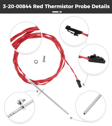 2Pack 3-20-00844 ESP Thermistor Probe, Compatible with Harman Pellet Stove Absolute 43/63 Accentra 52i P35i P38 P43 P61 P61A P68 XXV, Heatilator BA100 BH105 BH60, Ender 3 Thermistor, CNC Touch Probe