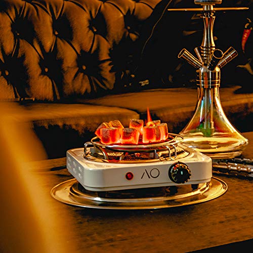 AO Shisha Kohleanzünder Kohlenanzünder für bis zu 10 Kohlen 1000 Watt Weiß – Bild 6
