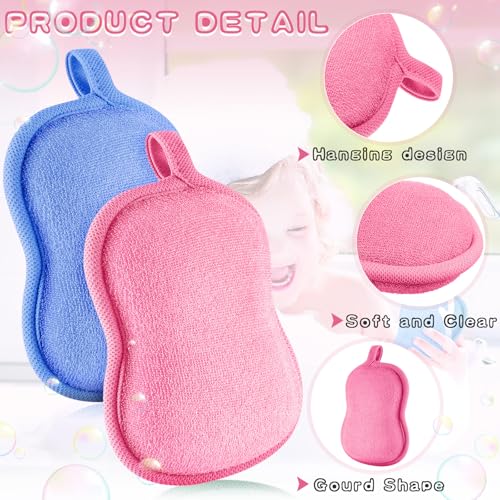 Esponjas de baño de algodón suave y absorbente para bebés y niños 2
