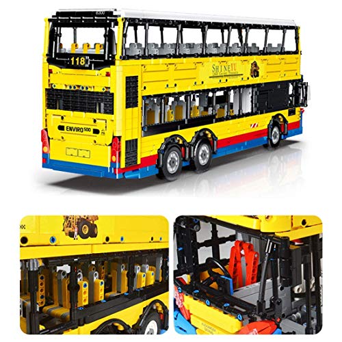 n.g. Home Decor Technischer RC Bus Bausteine Set Fernbedienung Doppeldecker Bus Modell mit 4 Motoren 4255 Teile… – Bild 4