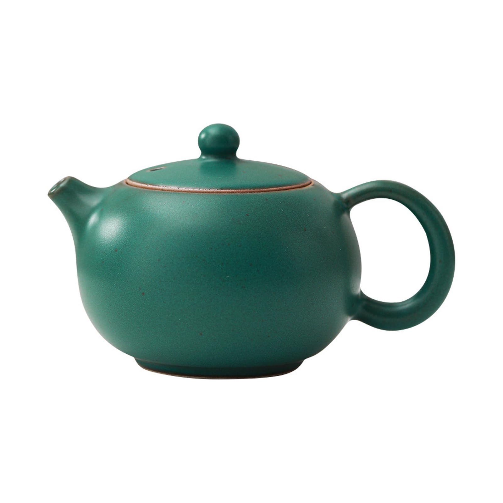 Théière chinoise en céramique vert foncé 210 ml pour thé vert et oolong