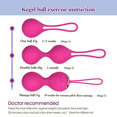 Bolas chinas de silicona para entrenamiento de músculos pélvicos en casa con vibrador USB 5