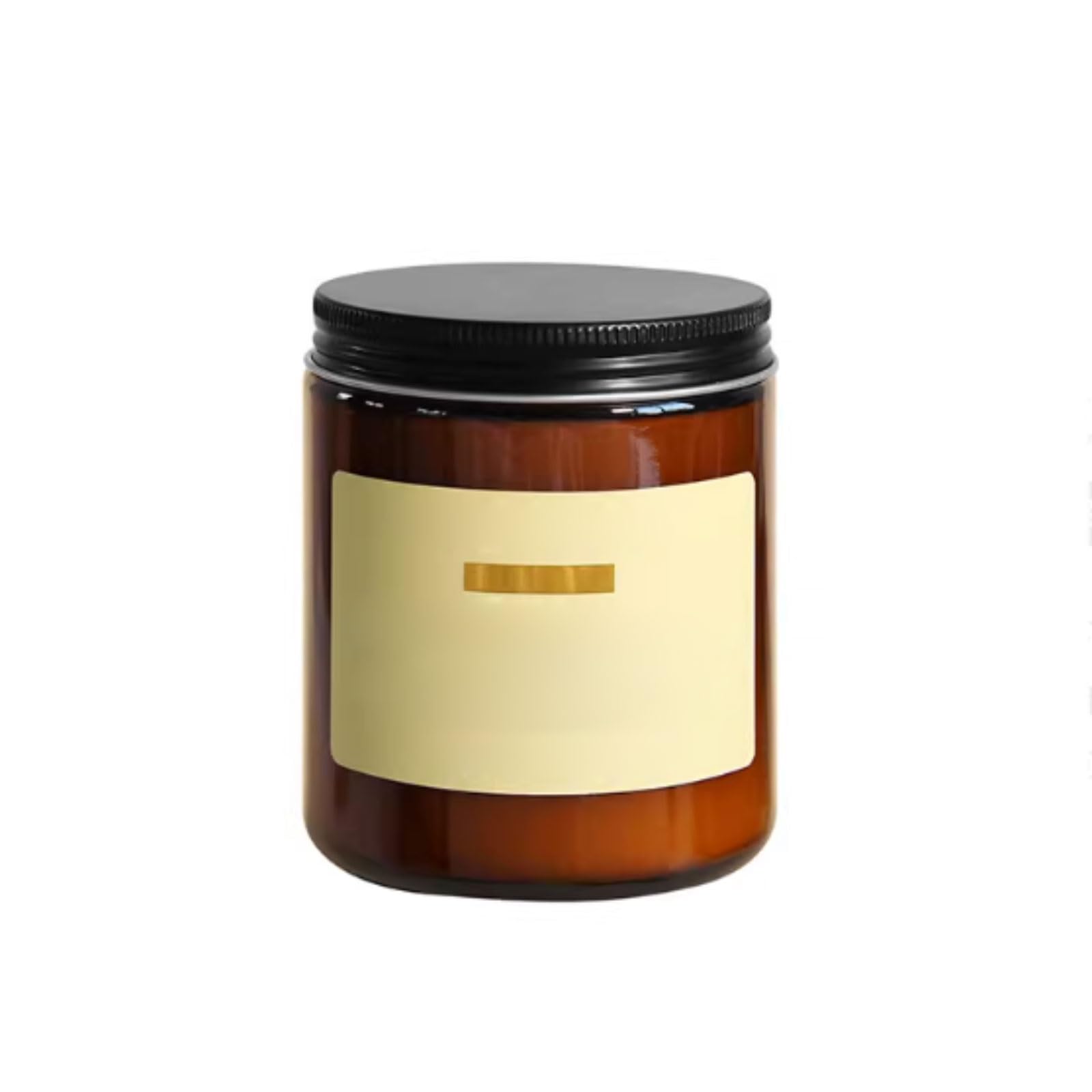 Compatto Candele di vetro Candele profumate moderne Candela riutilizzabile for aromaterapia realizzata con cera di soia e oli essenziali botanici non pungente(Geel)