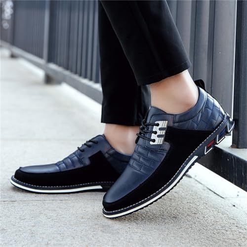 Image of Mens Business Casual Loafers Shoes for Male Lace-up Stylish Work Office Working Oxfords