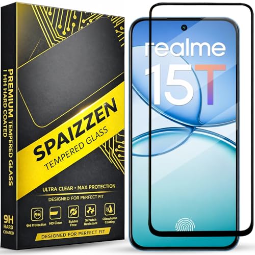 Image of Military-Grade Tempered Glass Screen Protector Compatible for realme 15T 5G / 15t / realme 15T with Edge to Edge Coverage and Easy Self Installation kit