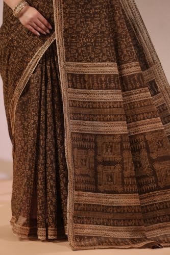 Image of TAMAIRA FASHION Mulmul Pure Cotton Saree For Woman Warli Printed |Office Wear Daily Wear Sarees For Women Without Blouse Piece(Available in 16 Colours)
