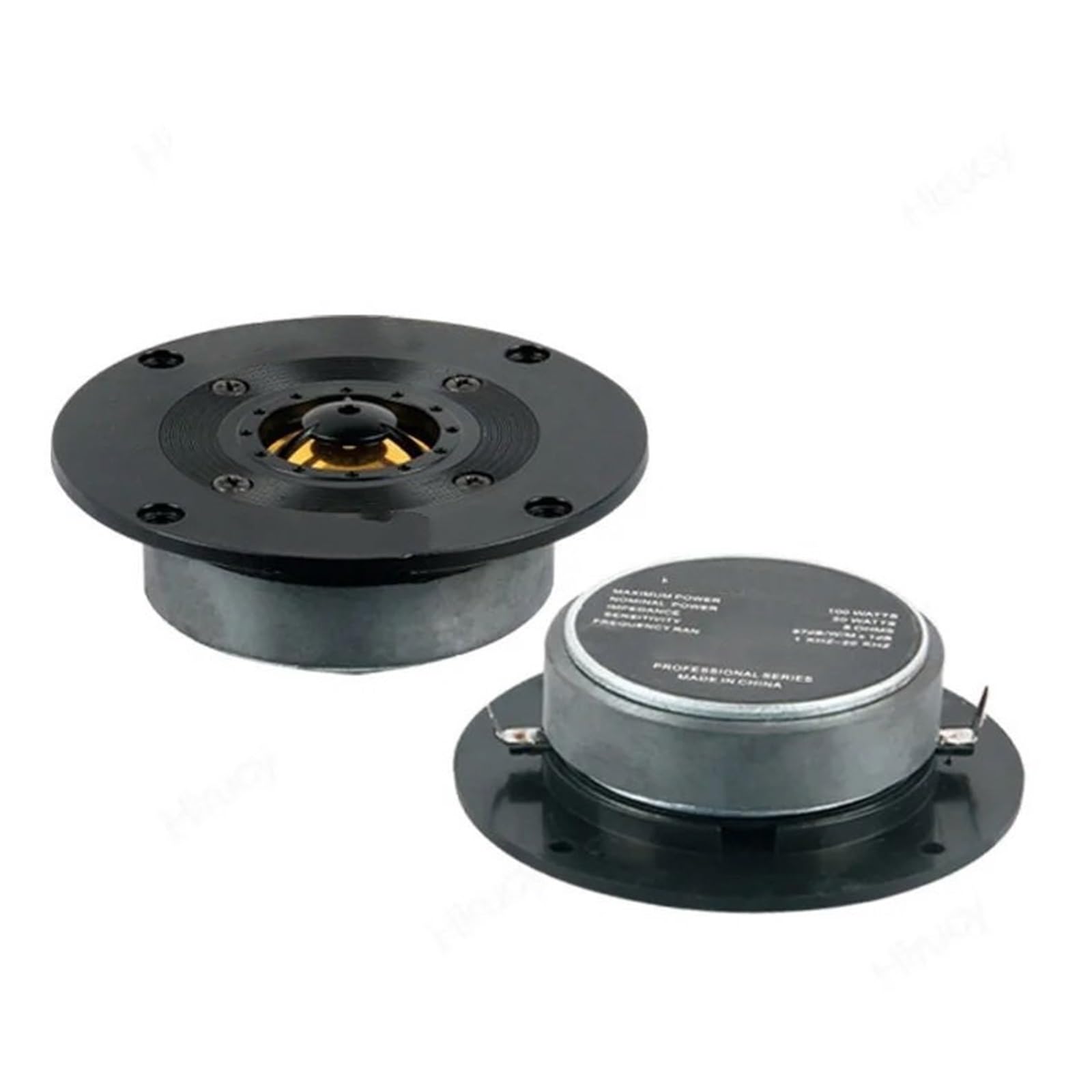 Tweeter per Auto 1 pz. Tweeter da 100 mm e 15 W, Driver per Altoparlanti Audio magnetici a 25 Core, Corsa Lunga, per Auto, Pezzo di Ricambio Fai da Te Tweeter Auto