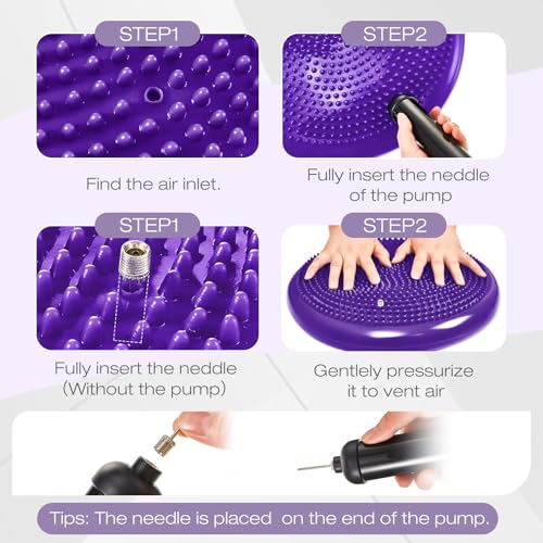 Image of Amylove 6 Pcs Wiggle Seat Inflated Wobble Cushion for Sensory Kid 13 Inch Balance Disc Kids Flexible Seating Exercise Sensory Pad Chair Cushion for Classroom Office School(Dark Color)