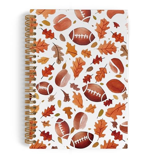 Carnet de notes football et automne à spirales pour fan