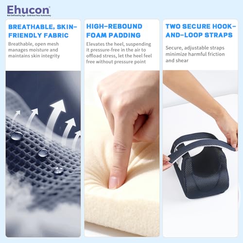 Image of 3D Heel Protectors for Pressure Sores,Ankle Elevation Pillow Foot Support Cushion for Bed Sores,Heel Cushions for Heel Pain Relief