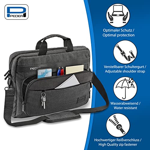 Pedea Laptoptas URBAN Notebook schoudertas met tabletvak, grijs, grijs - Afbeelding 3