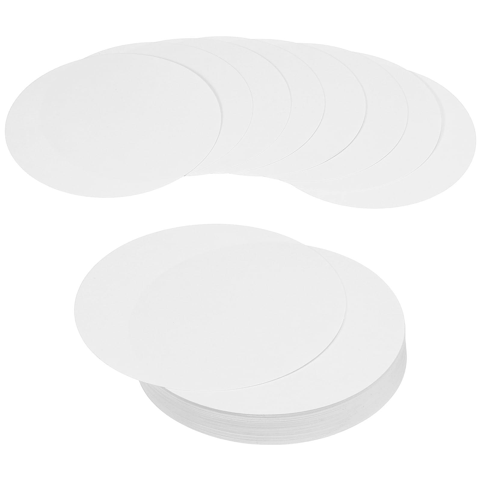 PATIKIL 60 Sheet Circle Card Stock, 6 Inch Round Cutouts Paper Thick Cardstock Coaster for DIY Craft Projects Printing Supplies Bulletin Board Decor, White