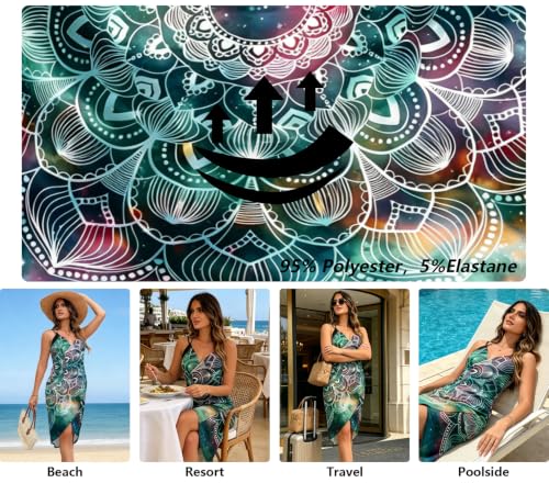 ZIRHYSTA Women Beach Cover Up Dress Backless Sarong Wrap Swim Coverup,L — view 5
