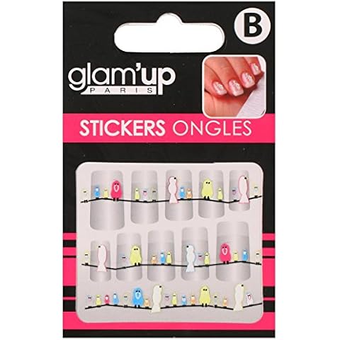 Nail Art - Nail Stickers Colourful Birds Set Manicure Accessories Cover