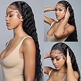 HD-Transparent-13x4 Water Curly Lace Front Wigs Human Hair 150% Pre Plucked with Baby Hair Water Wave Human Hair Wig Brazilian Lace Front Wig for Black Women (18, 13x4 water wave)