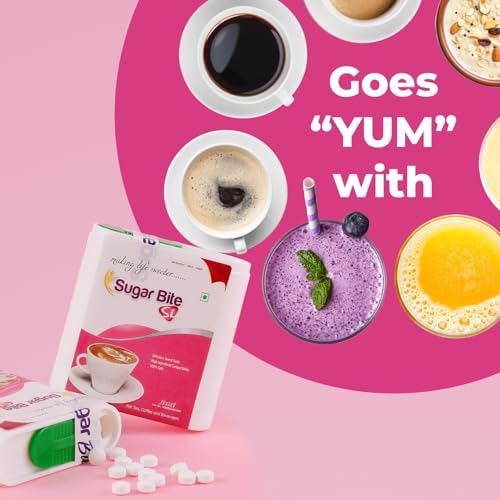 Image of SUGAR BITE SL Tablets - 300 Pellets (Pack of 2) | Zero Calorie Sugar Substitute Artificial Sweeteners | Support a Balanced Metabolism | Helps in Weight Management & Maintain Blood Sugar Level