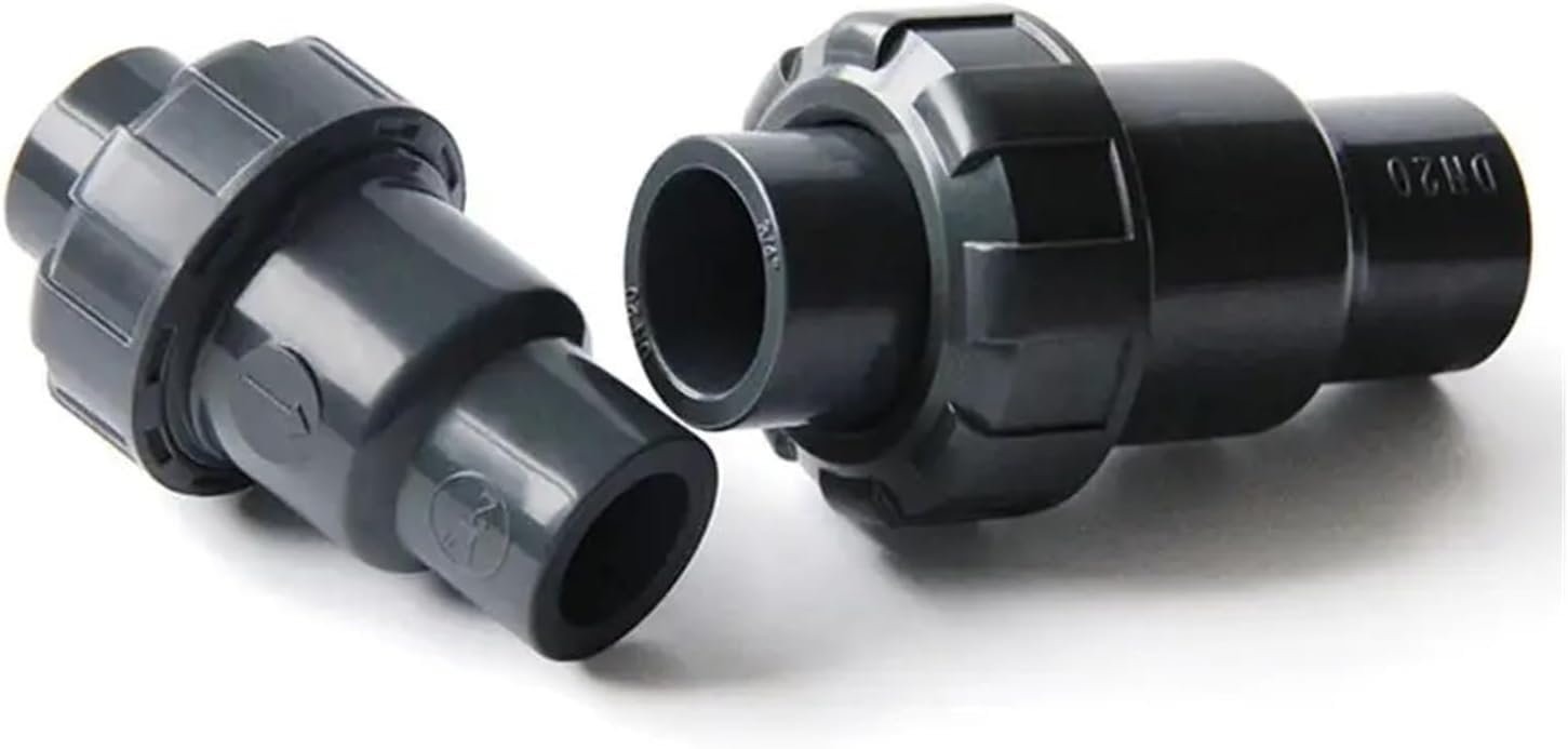 Zawór zwrotny jednokierunkowy do akwarium - Zawór zwrotny PCV do pompy akwariowej - Średnica wewnętrzna 20-50 mm, czarny(25mm)