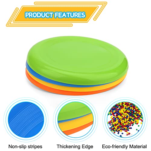 LNCOJOLM 8 Stück Flying Discs Flugscheibenspielzeuge für Kinder und Erwachsene, Wurfring Flying Ring Sportspielzeug für den Strand im Freien, Robustes Sportspielzeug Jungen Mädchen