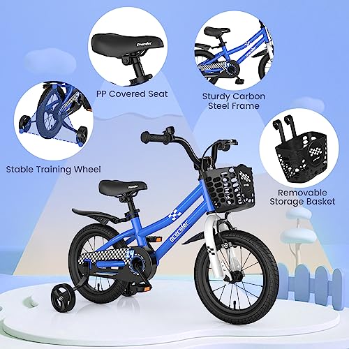 Image of BABY JOY Kids Bike, 12 14 16 18 Inch Boys Girls Bike for 3-8 Years w /Training Wheels, 20 Inch Children Bicycle for 8+ Teens w /Kickstand, Handbrake, Coaster Brake & Removable Basket, Sporty Bicycle