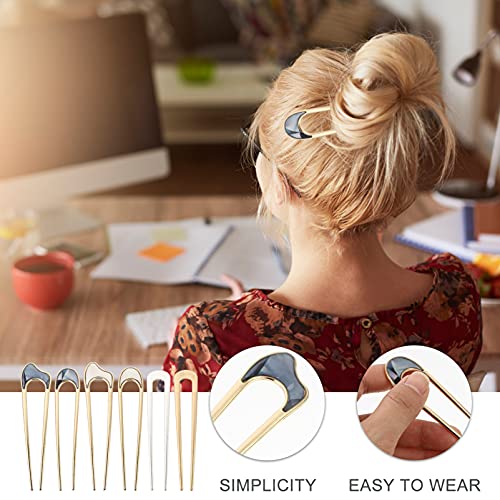 KALLORY Grampo de cabelo estilo francês em forma de U, 6 peças, prendedor de cabelo estilo francês,
