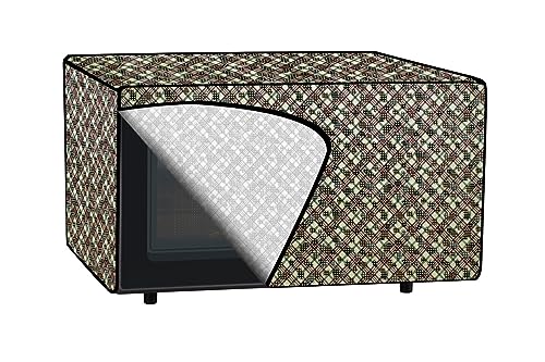 Image of The Furnishing Tree PVC Waterproof Microwave Oven Cover compatible for Whirlpool 20 L Convection Magicook 20BC Luxury Pattern Yellow