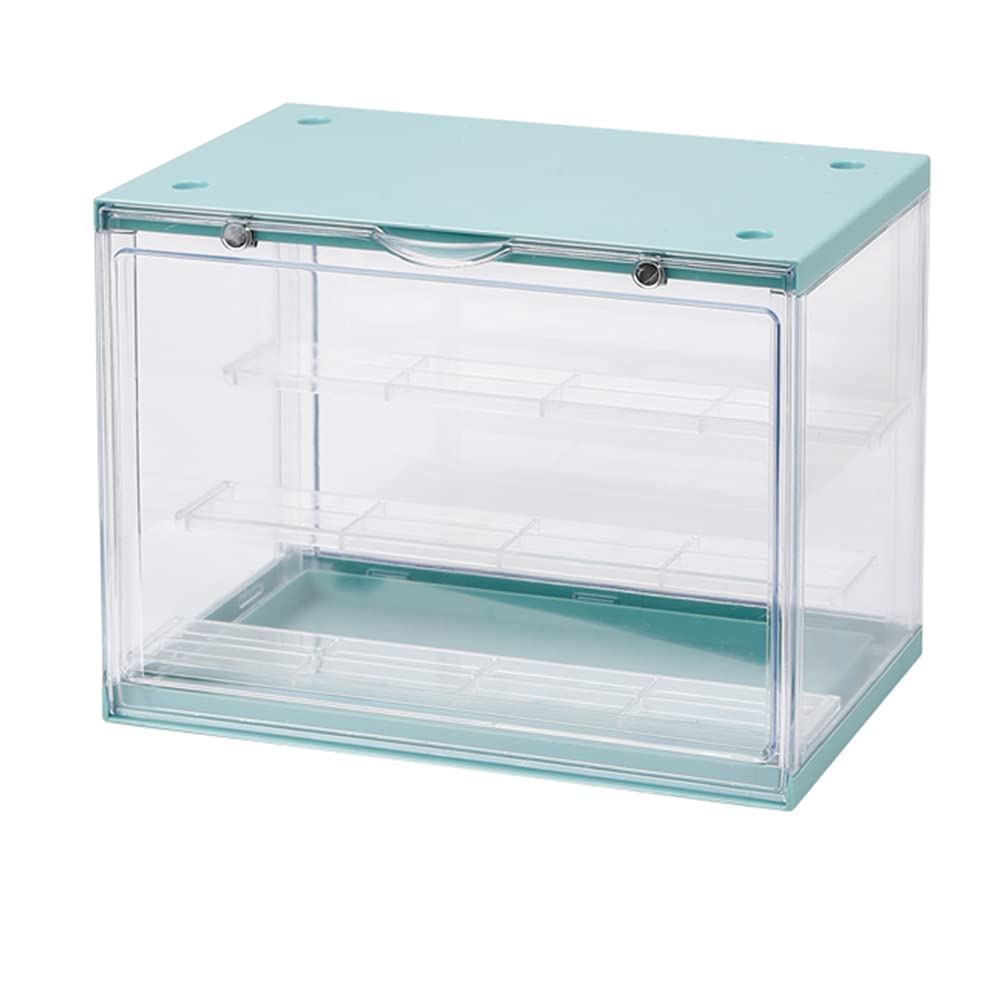 フィギュアケース 透明ディスプレイケース コレクションケース 3段階 緑色 フィギュアケース 透明ディスプレイケース コレクションケース 3段階