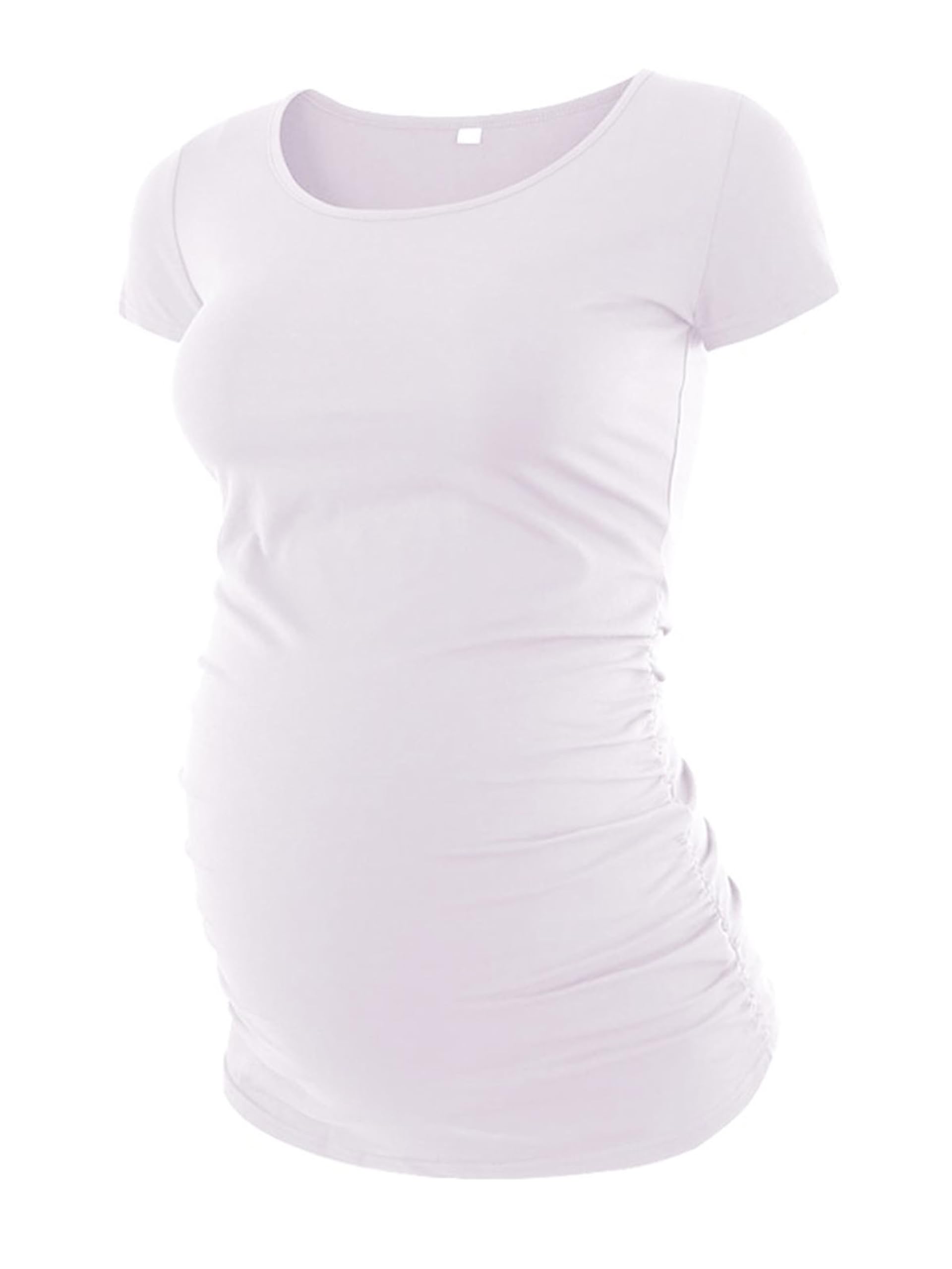 3er Pack Kurzarm Umstandsshirt Umstandsmode Tshirt Einfarbig Schwangerschafts Kleidung