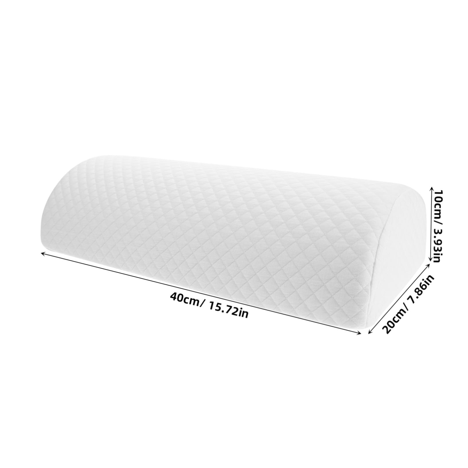 Almohada de Media Luna Viscoelástica 40x20x10 Cm Soporte Ergonómico para Piernas y Espalda 3D Aire para Casa Oficina y Automóvil