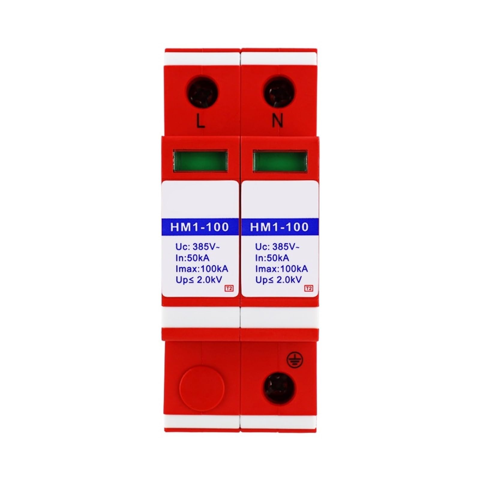 DEBLAN Scaricatore di sovratensione per fulmini monofase di Classe B 100KA 220V HM1-100 2,0kV
