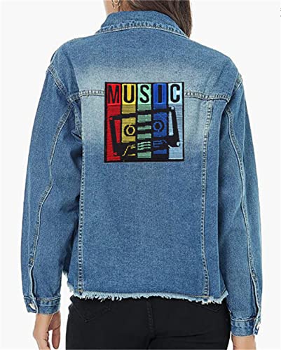 Tape Cassette Retro Diy Applique Embroidered Sew Iron On Patch Music Colorful Applique Sew Boys Men Women Craft Patch For Bags Backpacks Jackets Jeans #TOP4