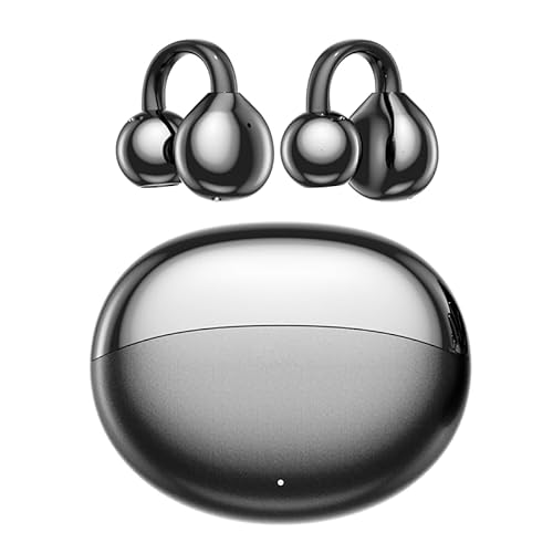 Wireless Open Ear Earbuds, Lightweight Comfort, 48H Playtime, Bluetooth 5.4 Clip-on Headphones with ENC Noise Cancelling, Clear Call, IP55 Waterproof Earbuds for Work/Sport/Game/Daily Use, iOS&Android