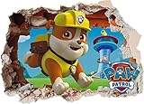 Fabricado en el Reino Unido. Pegatina de vinilo con diseño de perro de la Patrulla Canina en la pared (SS40098), vinilo, Small 280 x 200mm