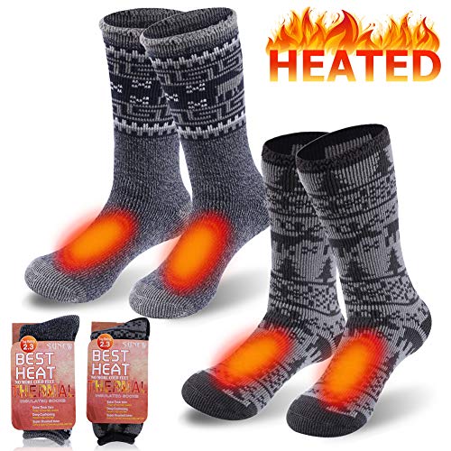 Men’s Sports Thermal Gift Socks, Sunew Big Boys Fashion Warm Thick Insulated Heat