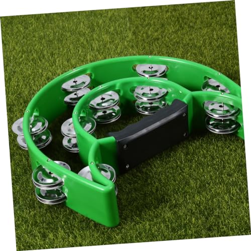 Toyvian Pandeiro De Percussão Pandeiro De Mão Pandeiro De Lua Jingle Pandeiro De Fileira Dupla Sino