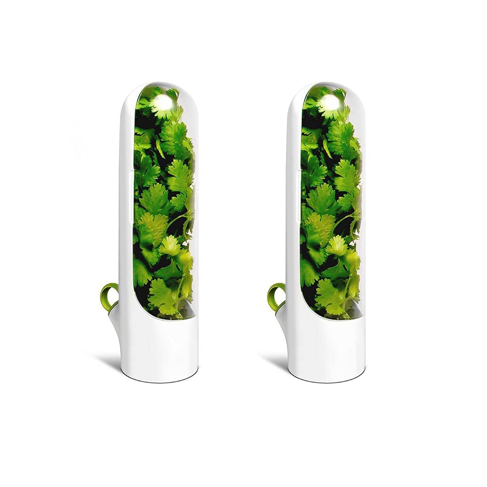 DEONG Herb Keeper, Herb Storage Container Reusable x2