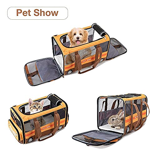 Lekesky Cat Carrier Bag for Large Cats and Small Dogs Pet Carrier TSA Airline Approved, Cute Bus Dog Carrier for Puppy… - Image 5