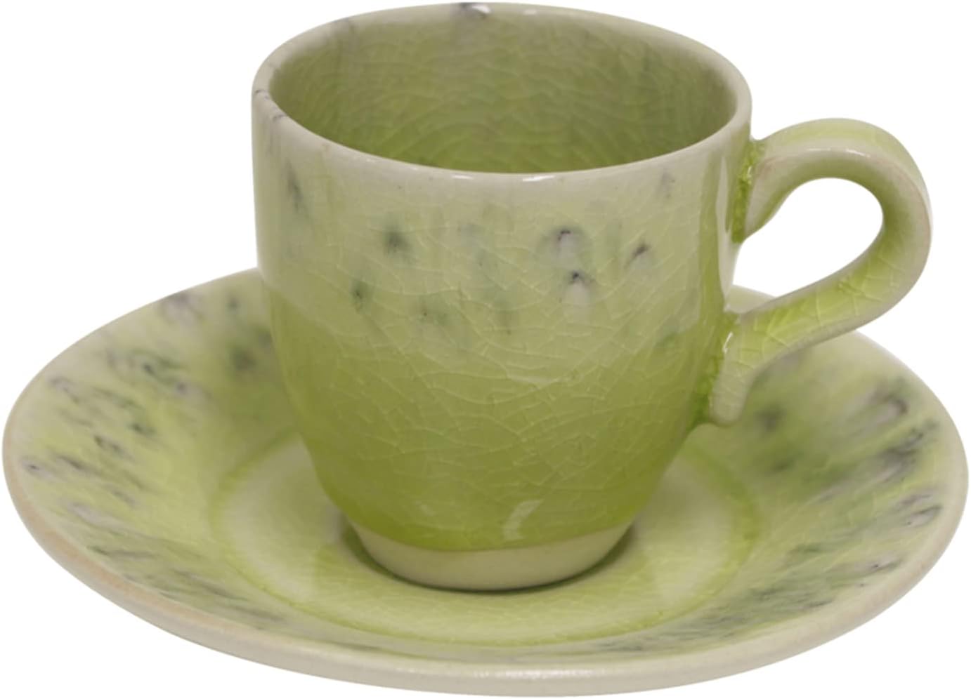 Costa Nova DECS04LG COSTA NOVA Coffee Cup & Saucer, 2.7 fl oz (80 ml), Madeira Lemon Green