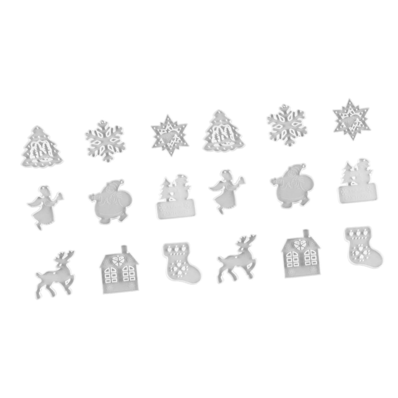 Anneome 18piezas Moldes Para Colgantes De Ventilación De Navidad Moldes De Epóxica Para Decoración De Campanillas Manualidades De Adornos Navideños
